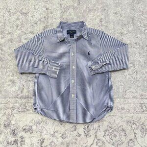 kids Polo Ralph Lauren button up shirt poplin striped long sleeve